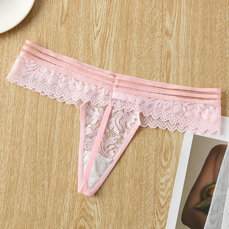 

Women' Panties 1pcs Women Sexy Lace Thongs Underwear For Female T-back G-string Underpants Ladies Intimates SexyWomen, Black