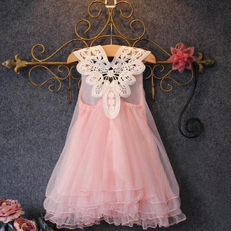 

Girl's Dresses 2-7Y Girls Summer Dress Kids Flower Princess For Girl Baby Party Wedding Beauty Lovely Lace Fairy Tulle Tutu DressesGirl's, As pic