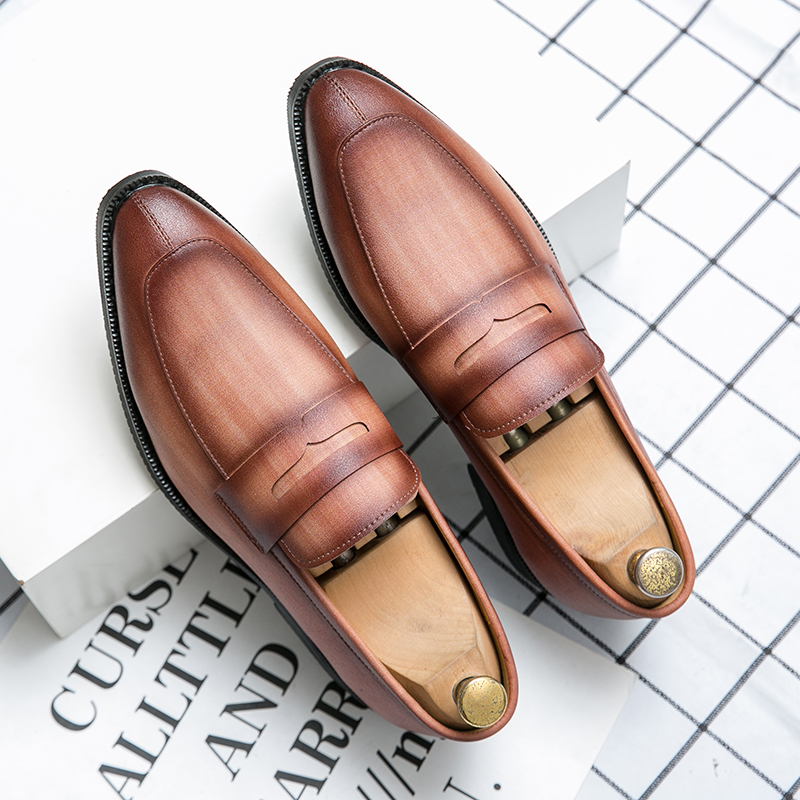 

Zapatos De Hombre Casual Shoes Men Man Leisure Oxford Shoes Loafers Fashion Hombre Leather Spring Evening Dress Business Retro, Black