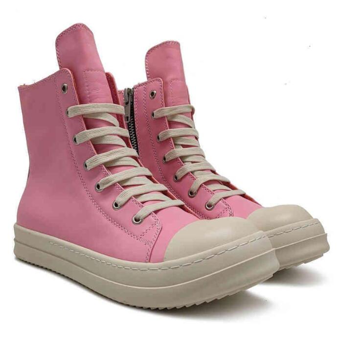 

Designer Breathable womens Rick Square Head Twill Canvas shoes Low Dark Owens Sneaker woman High Top Boots Fashion Sneakers Black white Lace Up Con Comfortable sole