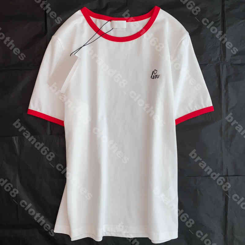 

designer women white cotton T-shirt patchwork loose hip hop short sleeve t shirt dress cel..ne brand logo simple round neck pullover solid color 5A womens clothes a1