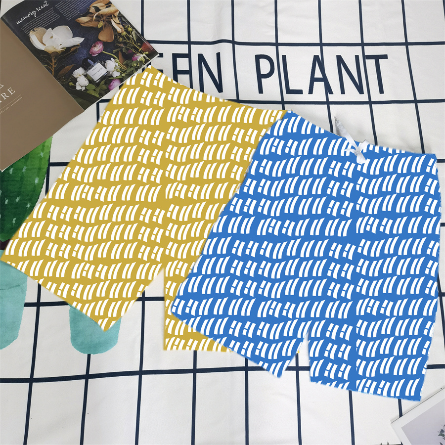 Fashion Tide Brand Plain Color Letter-Printed Men&#039;S Leisure Sports Beach Surfing Hot Spring Vacation Net Red Swimming Trunks-image-756820704