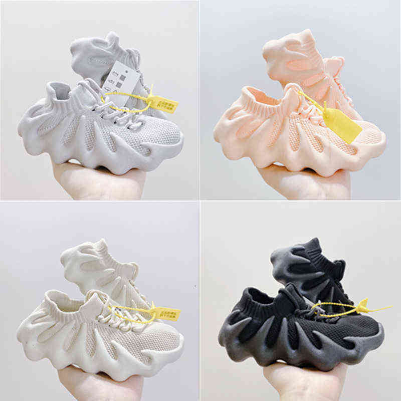 

Little Kids 450 Running Shoes Sports Breathable Lightweight Foam Exoskeleton Sole Wear-resistant Volcano Black Primeknits Cool Grey Infants, Color 1