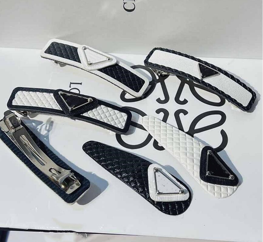 

European and Korean Style Letters Hair Clips & Barrettes Three-dimensional Triangle Plaid Headwear Women High Quality Fast Delivery