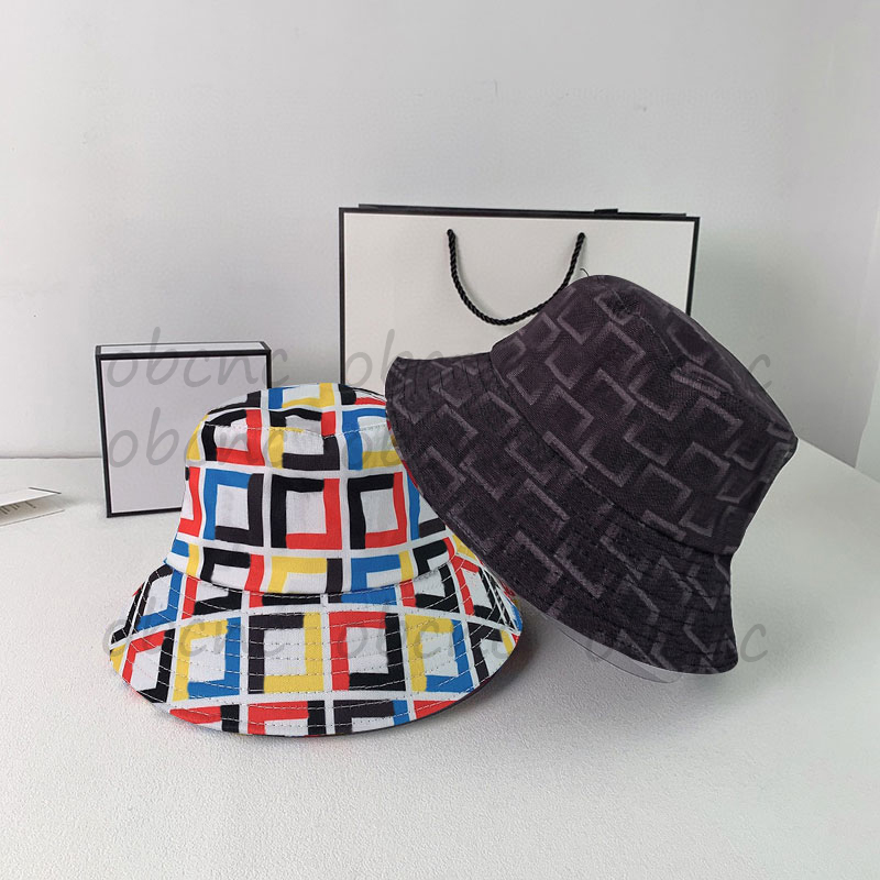 

2022 Fashion Classic Bucket Hat Luxury Design Wide Brim Hats Colorful Lettered Printed Casual Fashionable Hat Sunbonnet Caps, Customize