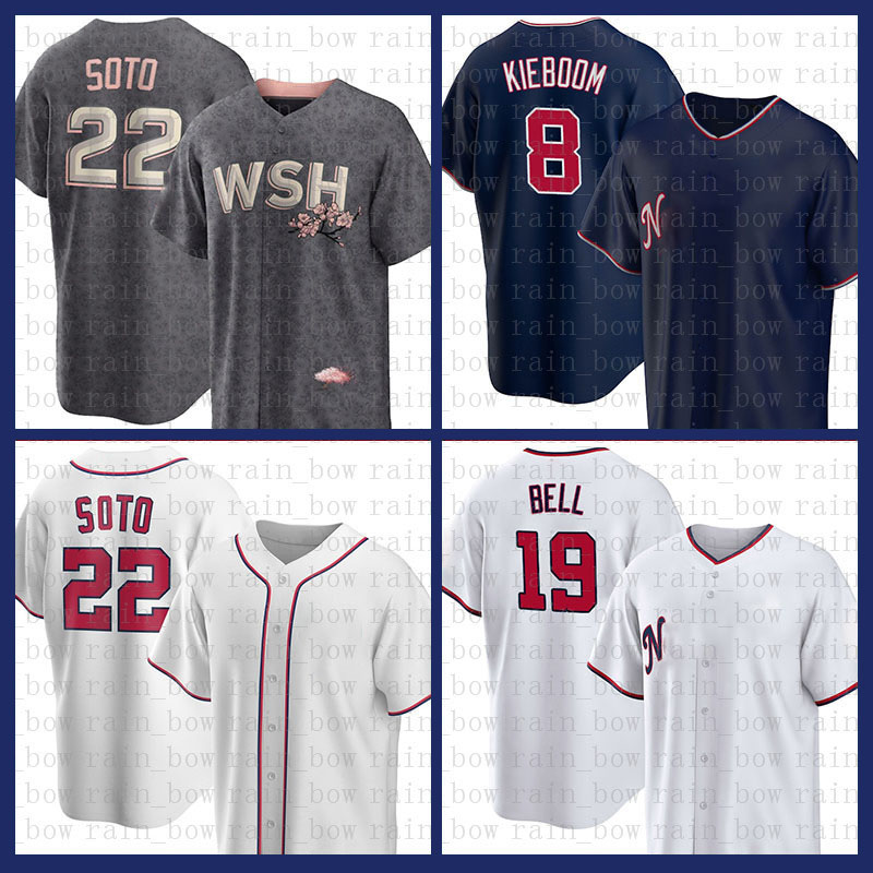 

2022 Nationals Juan Soto Baseball Jersey Carter Kieboom Nelson Cruz Josh Bell Keibert Ruiz Lane Thomas Cesar Hernandez Stephen Strasburg Luis Garcia Yasel Antuna, Jersey(guomin)