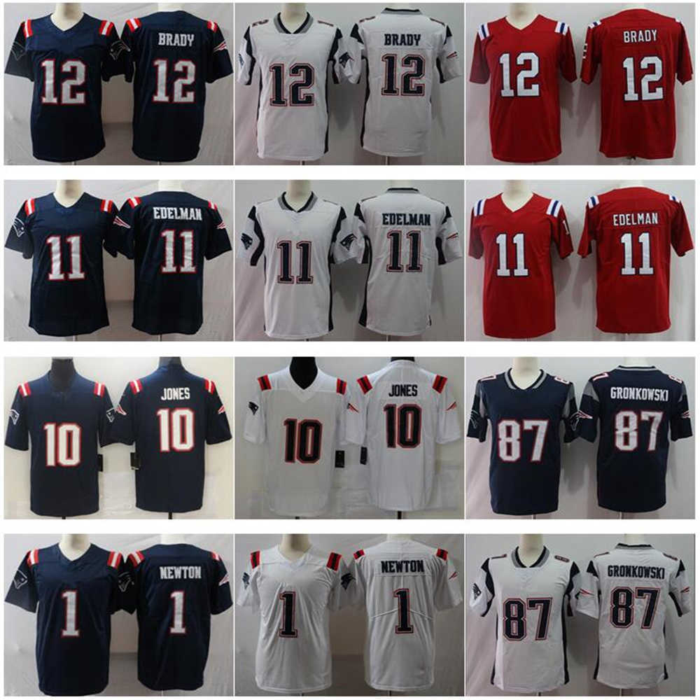 

Top Printed New Youth Women England Mens Football Donta 54 Hightower 10 Mac Jones 11 Julian Edelman Patriot White Red Dark Blue jerseys Size S-5XL