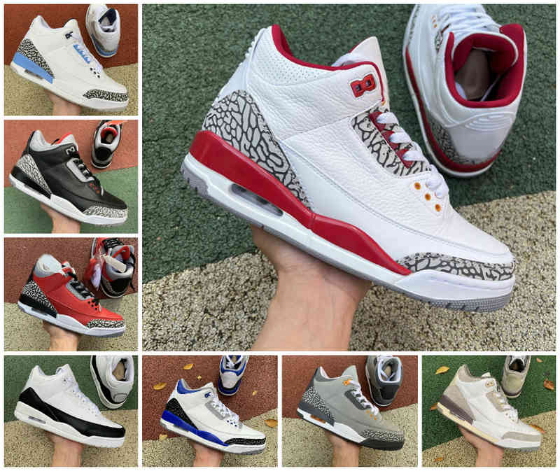

Jumpman 3 3s Cardinal Red Mens Basketball Shoes Racer Blue Rust Pink Cool Grey Maniere UNC Fragment Varsity Royal Court Purple White Black, J027