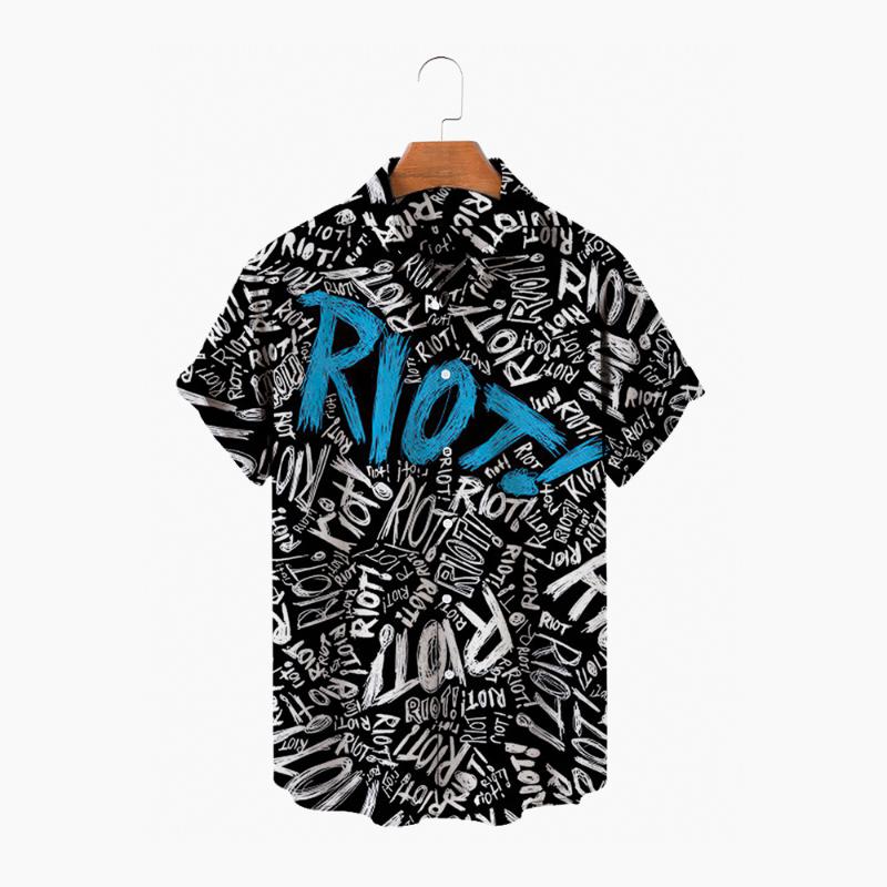 

Men's Casual Shirts Unisex For Men 3d Printing Letters Men's Fashion Lightweight Short Sleeve Clothing Loose Oversized Tops 5XLMen's, Zl-996