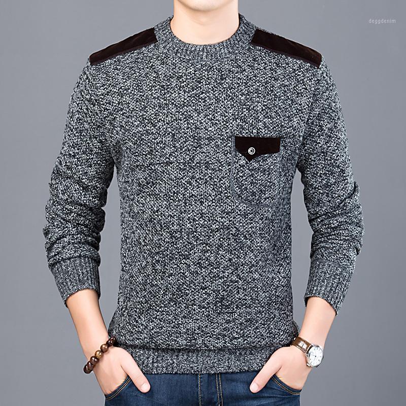 

2022 Casual Sweater For Mens O-neck Knitting Pullovers Slim Fit Jumpers Knitwear Autumn Winter Male Tops, Dark gray