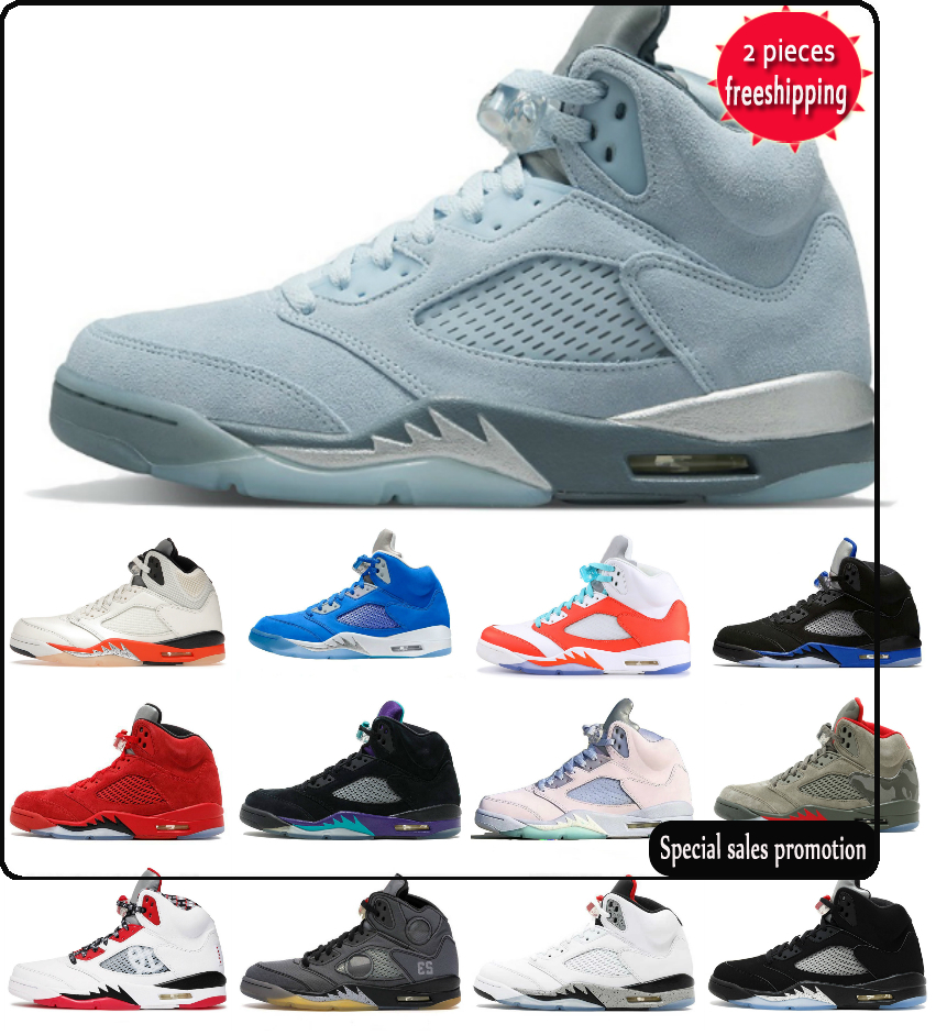 

Jumpman 5 5s Racer Blue Mens Basketball Shoes 2022 Stealth Hyper Royal Oreo Raging Bull Sail White Cement Black Metallic Green Bean Bluebird, Ha031