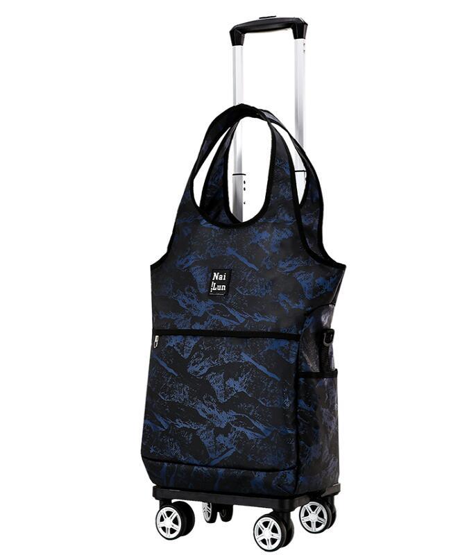 

Suitcases Women Shopping Bag With Wheels Luggage Trolley For Carry On Hand Wheeled