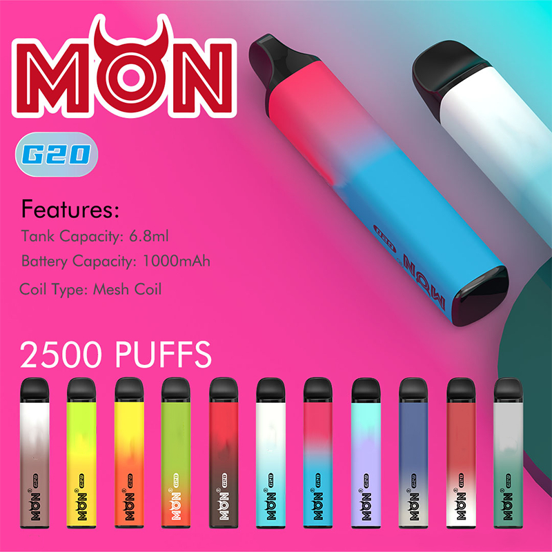 

G20 2500 Puffs Disposable Vape Pen Mon Electronic Cigarette Monvaper