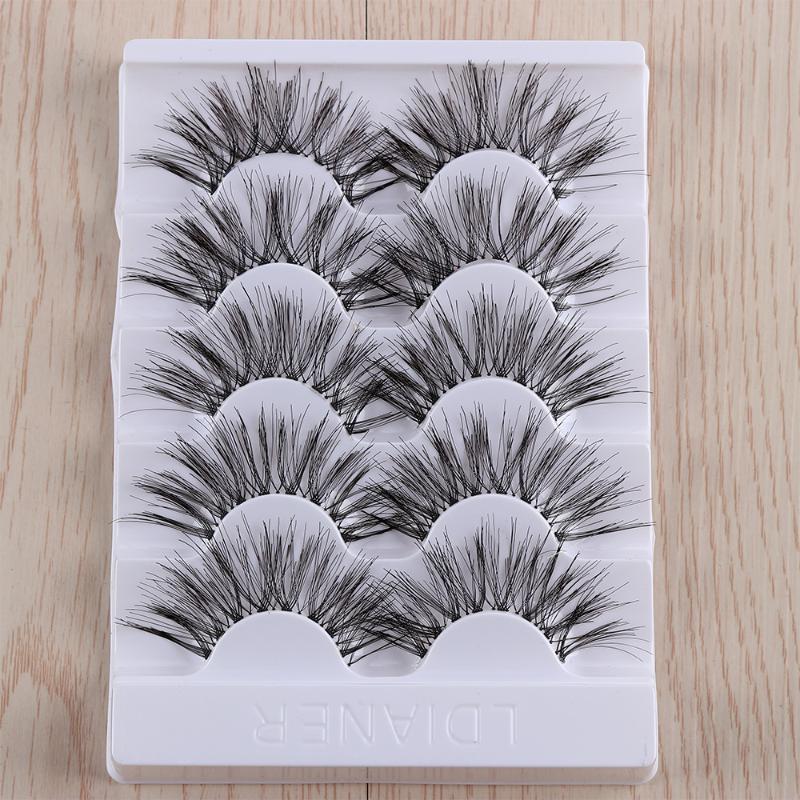 

False Eyelashes Pairs Long Wispy Natural Black Fake Full Strip Mink Lashes Handmade Eye Lash Extension Makeup ToolsFalse