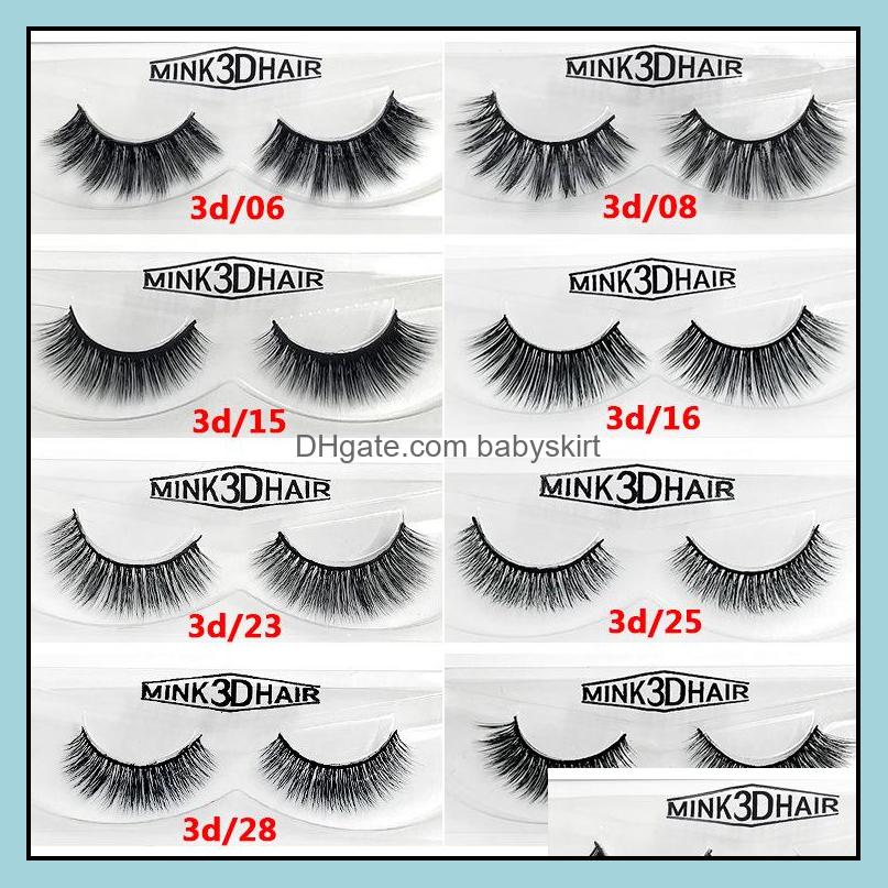 

12 Style 3D Mink False Eyelashes Hair Three-Nsional Long Thick Lashes Drop Delivery 2021 Other Health Beauty Items Nl7Wn