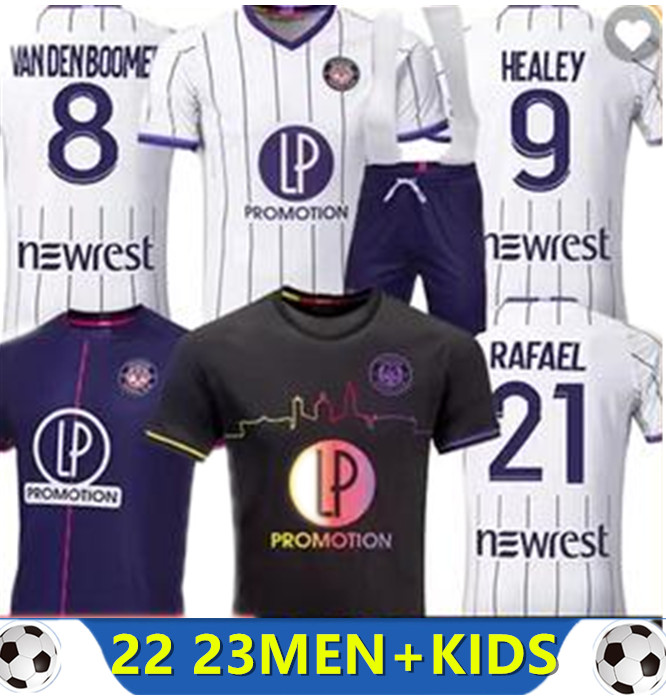 

Toulouse FC soccer jerseys 2022 2023 maillot de foot HEALEY DEJAEGERE ADO SPIERINGS DIAKITE COSTA SANNA RAFAEL 22/23 Men Kids Kits sock Full sets football shirts, Blue