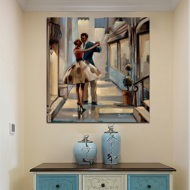 

Classic American Couple Dancing Canvas Painting Vintage Wall Art Posters And Prints Wall Picture for Living Room Cafe Bar Decor