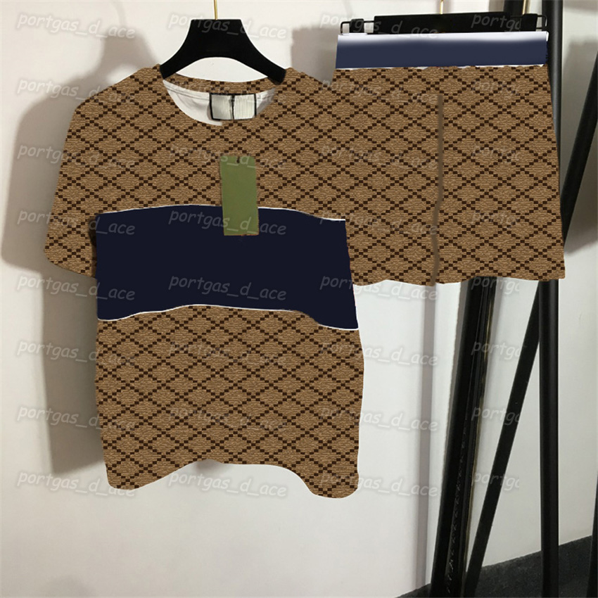 

Letters Striped Casual T Shirts Shorts Womens Back Animals Design Cotton Tees Summer Elastic Shorts Tops Set, Extra shipping