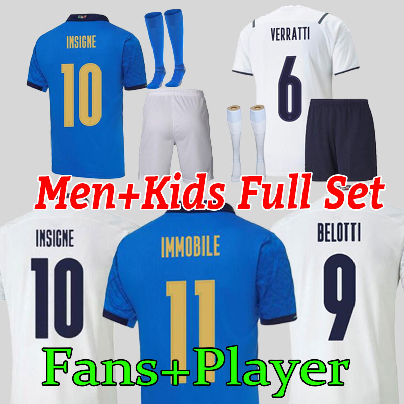

CHIELLINI FANS Player 2021 2022 23 BONUCCI soccer Jersey Italia JORGINHO INSIGNE VERRATTI men kids FOOTBALL SHIRTS CHIESA BARELLA SPINAZZOLA full set kit socks kid, Home+patch