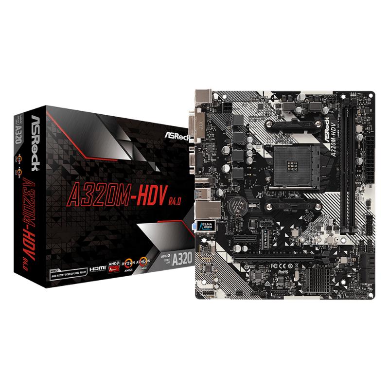 

Motherboards ASROCK A320M HDV .0 Motherboard Micro-ATX Socket AM4 DVI DDR4 A320