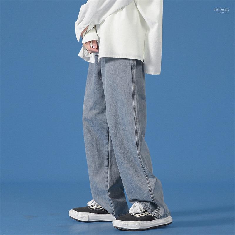 

Men's Jeans Men's Fashion Loose Straight Casual Wide Leg Pants Mans Streetwear Korean Hip Hop Trousers MenMen's Men'sMen's Bert22, Blue