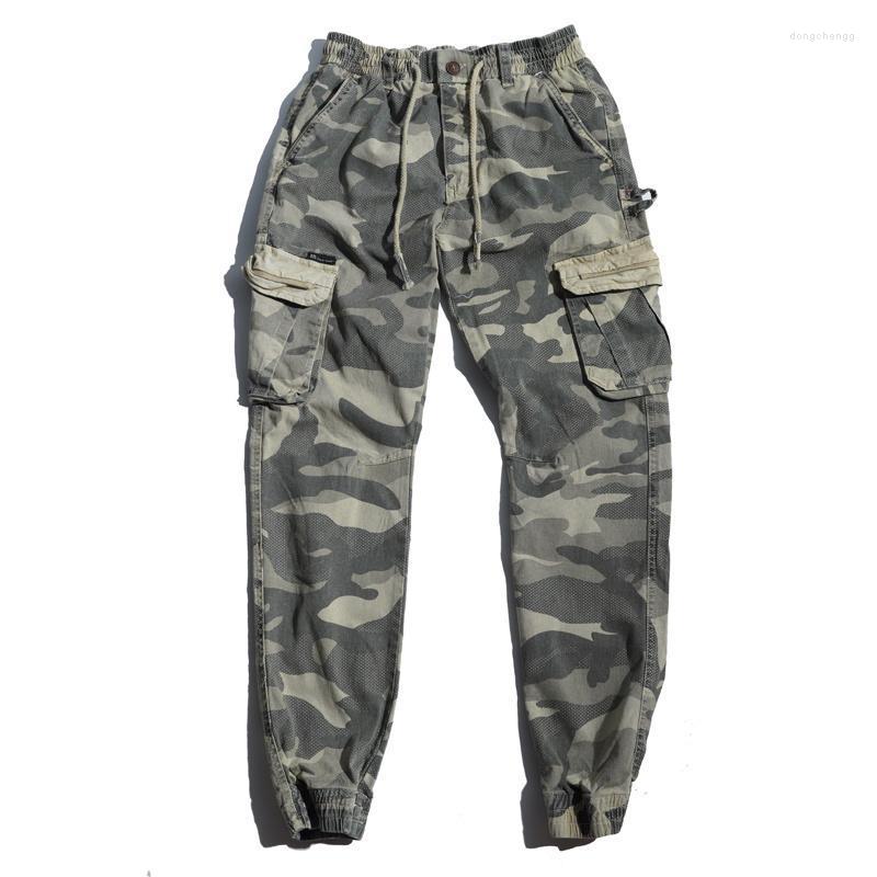 

Men's Pants Mens Cargo Men 2022 Multi-pocket Male Hip Hop Japanese Streetwear Trousers Jogging Camouflage For MenMen's, Blue camouflage