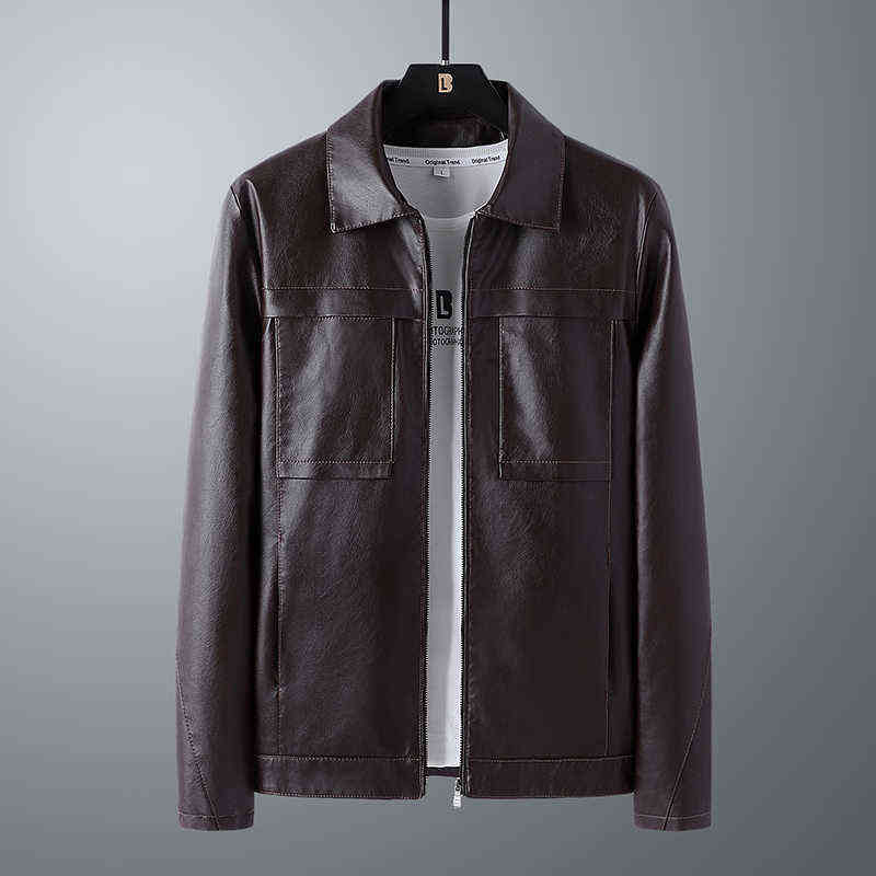 

Men's Leather Jackets Men Faux Leather Jacket Motorcycle 4XL Men's Jackets Black Outwear Male PU Leather Coats Mens T220728