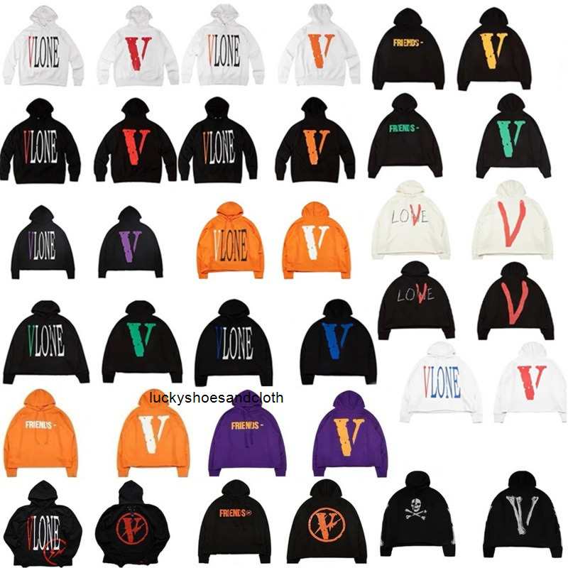 

men hooded vlones jackets coats Fashion brand vlones bodywear couples V series limited Edison Chan high street hip hop Hoodie JG1L, Smoke white hem