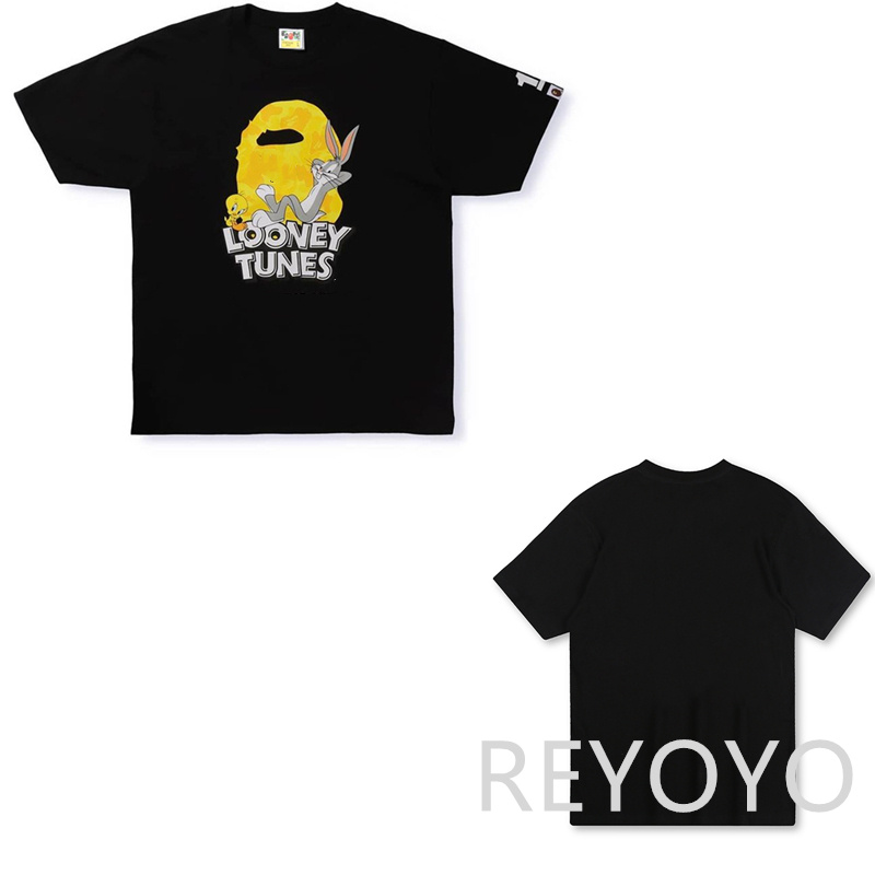 

Apes Men's T-Shirt Letter Print Casual Summer t shirt Breathable Short Sleeve Hip Hop Street Women's tShirt 2022 New 01005110103, 1pcs buttons