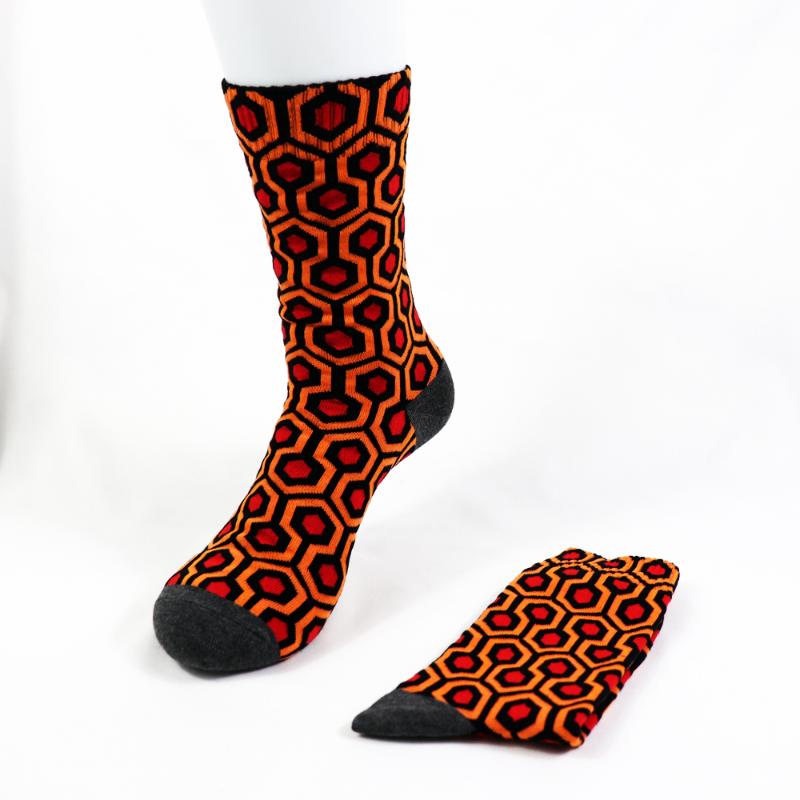 

Men's Socks Overlook El The Shining Carpet Cult Movie Streetwear Men Cotton Hexagon Pattern SocksMen's, Gray