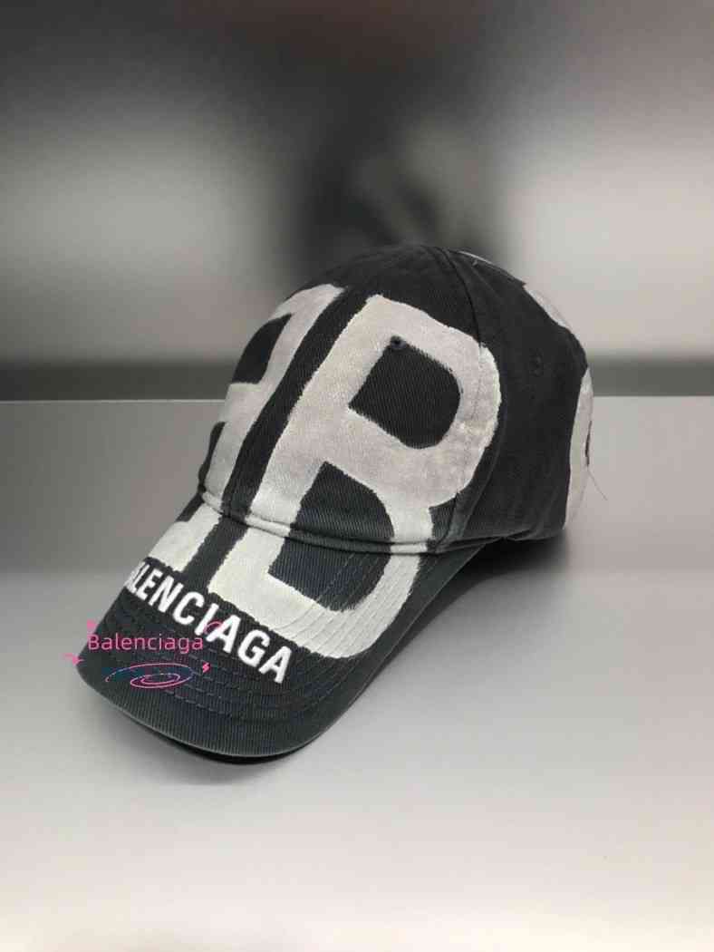 

caps Sport Balenclaga 2022 b family cap graffiti letter Cap male baseball cap fem, White black