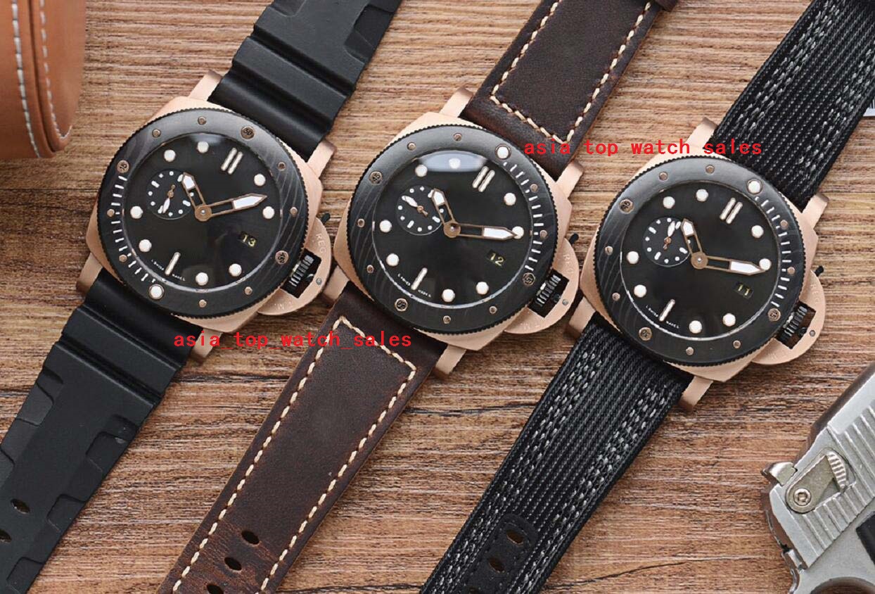 Classic 3 styles Super V7 Quality watches for men 47mm Black carbon fiber bezel luminous cal.2555 Automatic Movement Auto Date rose gold case bus