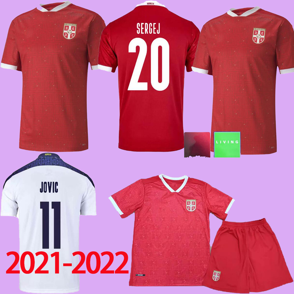 

2022 SERBIA soccer jerseys Serbie North Macedonia Armenia Vlahovic MILIVOJEVIC 21/22 MITROVIC Kostic TADIC KOLAROV SERGEL JOVIC Men Kits football shirt uniforms, Red