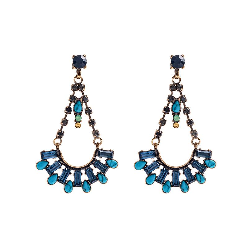

Dangle & Chandelier Fashion Bohemia Earrings For Women Water Drop Zircon Alloy Earring Top Handmade Crystal Jewelry Wholesale
