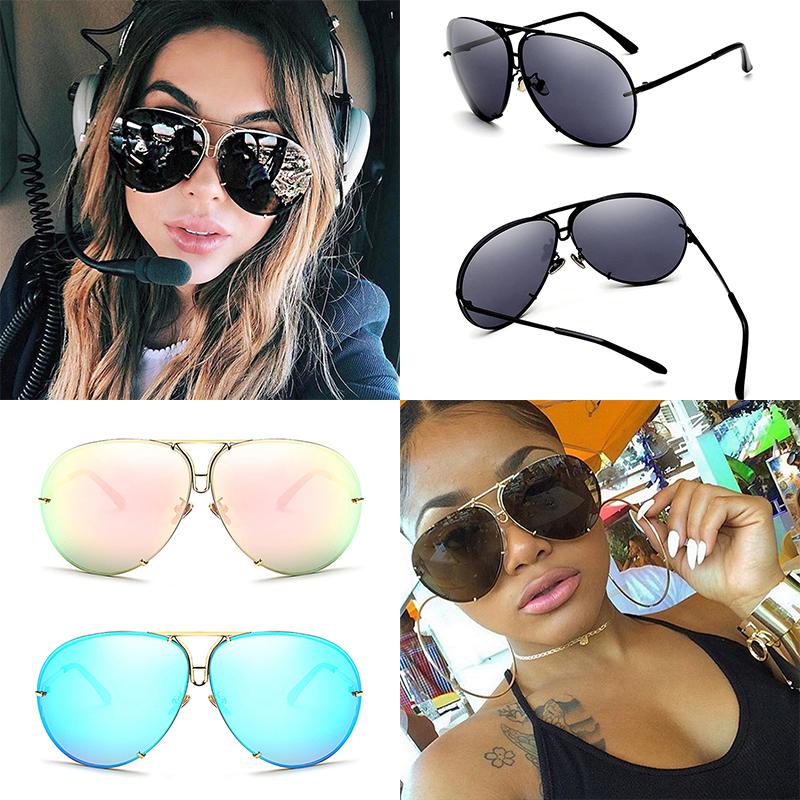 

Sunglasses Fashion Pilot Glasses Designer Oversized Metal Frame Men's Women's Vintage Gradient Decorative EyewearSunglaSunglasses