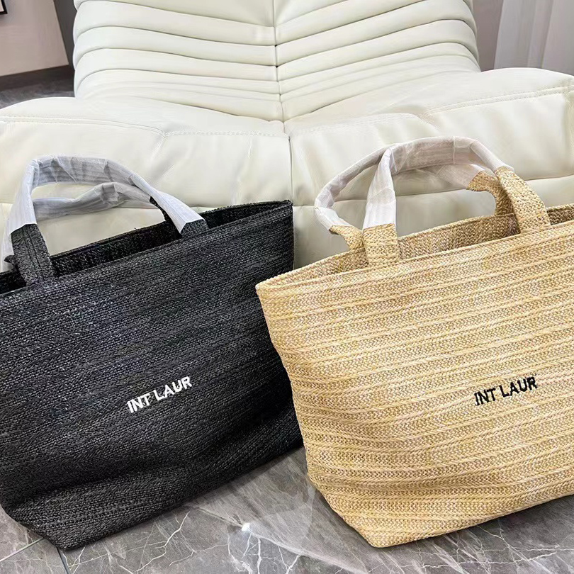 

Designers bags luxurys women handbags Woven Tote Bag large capacity lady summer travel shopping bag beach handbag letters go on holiday casual versatile styles good, Black