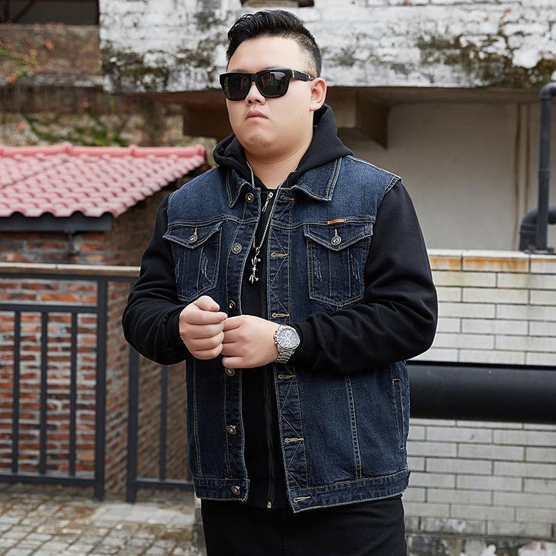 

Yards Men Fat Denim Vest Fertilizer Increase Elasticity Sleeveless Clothes Loose Ma3 Jia3 Locomotive Waistcoat Jacket Men's Vests, See chart