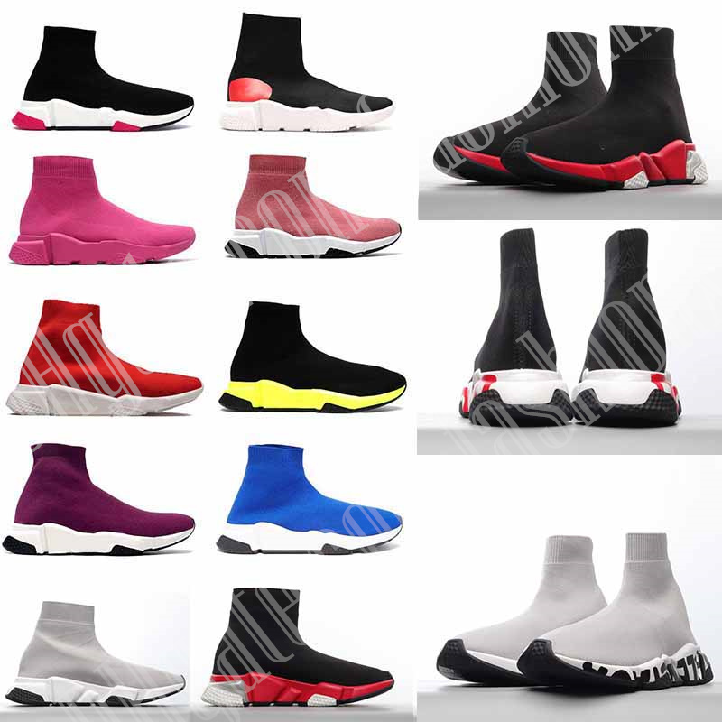 

2022 designer sock sports speed 1.0 runner trainers speed 2.0 lace-up trainer shoes casual luxury women men runners sneakers fashion socks boots platform Stretch Knit Sneaker shoe, Customize