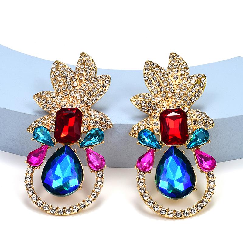 

Dangle & Chandelier Arrival Bohemian Colorful Crystal Metal Earrings High-Quality Fashion Glass Jewelry Accessories For Women WholesaleDangl
