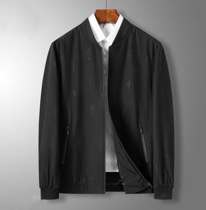 

Fashion designer Mens Jacket Goo d Spring Autumn Outwear Windbreaker Zipper clothes Jackets Coat Outside can Sport Euro Men's Clothing side, Black