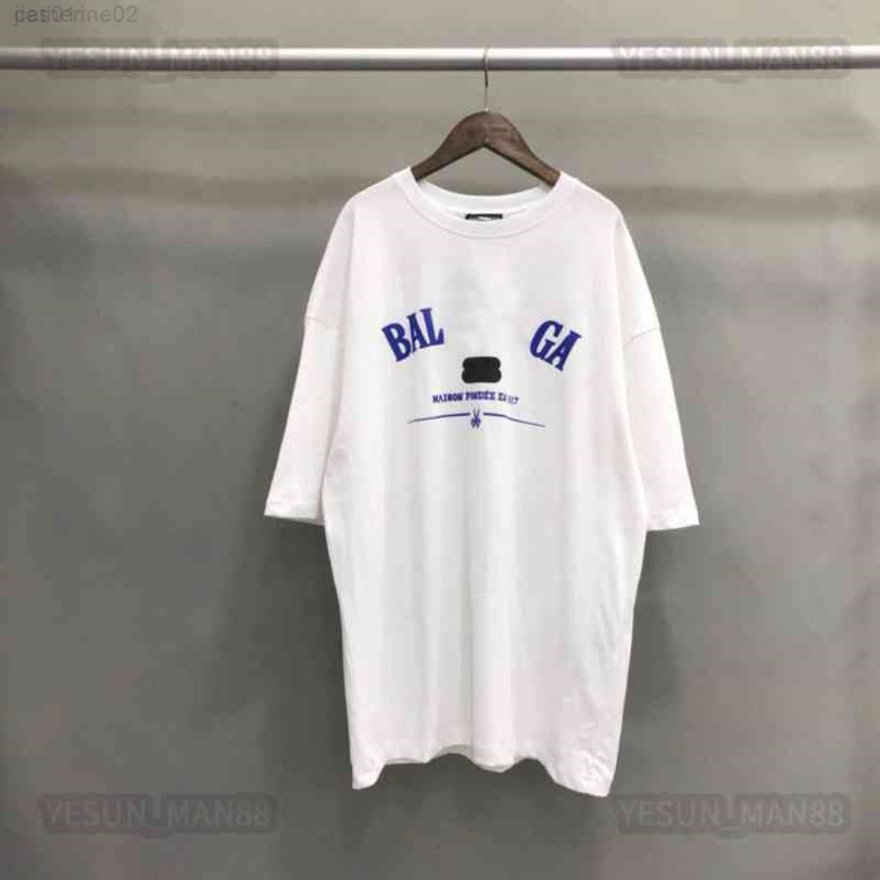 

Designer Luxury Summer Balencaigas Letter BB Printed T Shirt Mens And Womens Couple Loose Short Sleeve Top Various Styles