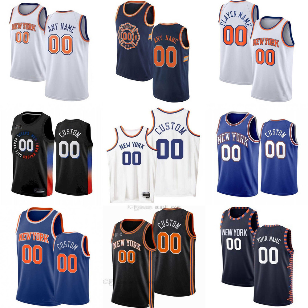 

Basketball Jerseys 75th Custom Men Women Youth New York''Knicks''5 Immanuel Quickley 23 Mitchell Robinson 1 Obi Toppin 8 Kemba Walker, Color