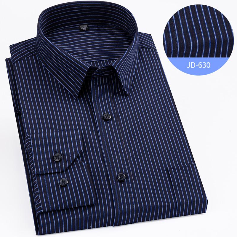 

Men's Casual Shirts Plus Large Size 8XL 7XL Slim Fit Mens Business Long Sleeved Shirt Classic Striped Male Social Dress ShirtsPlus 46 48Men', 632