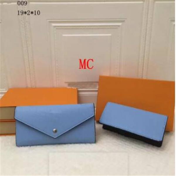 

2022 Fashion designer ladies long checkbook wallet credit card photo clip wallets brown white pink black leather coin purse 009#