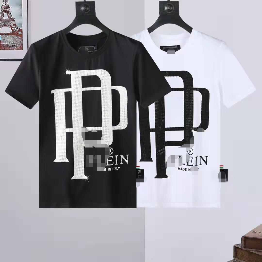 

Luxury Casual T-shirt New mens Wear designer Short sleeve T-shirt 100% cotton high quality wholesale black and white size M~3X qp112