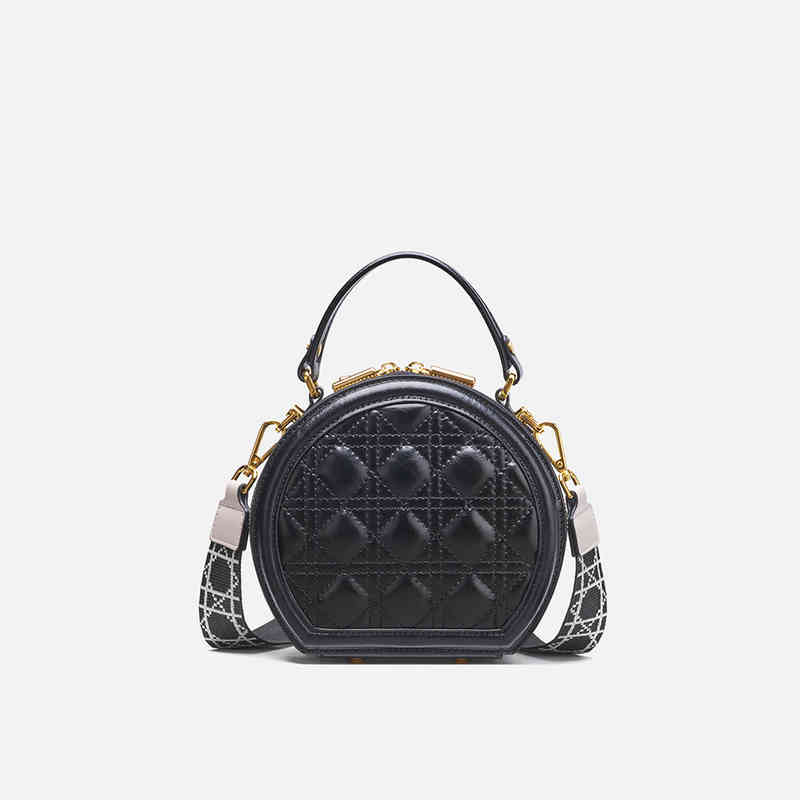 Fashion Trend New Ladies Luxury Brand Designer Bag Wholesale Leather Women's Dijia Round One Shoulder Handbag Light Small Live Broadcast