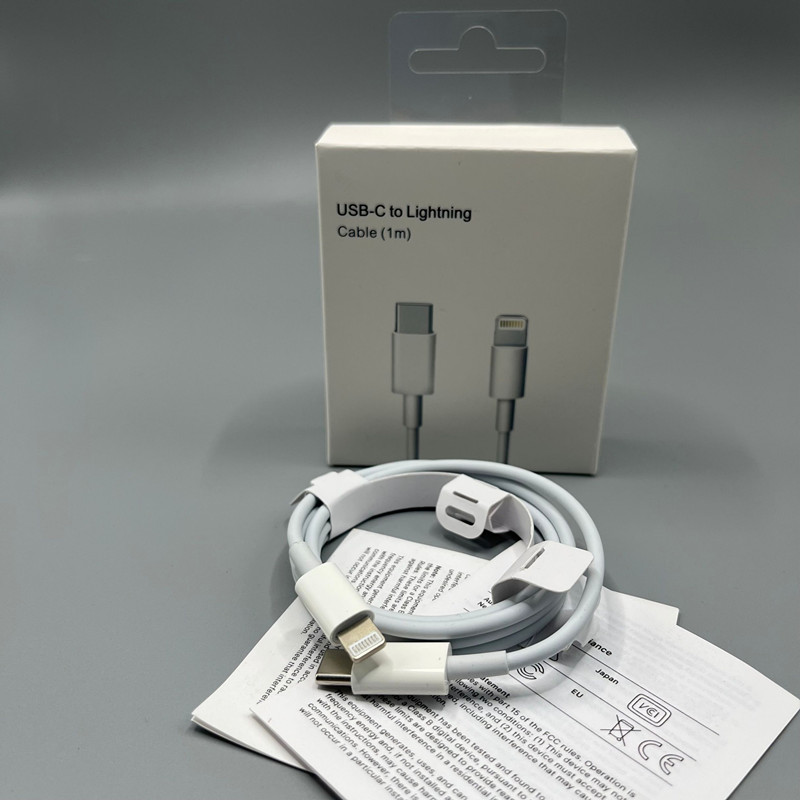 

High Quality Fast Charger Cables PD Cable 1m 3ft 2m 6ft USB-C to For iPhone 11 12 13 pro Max With Package box, Usb c - lightning