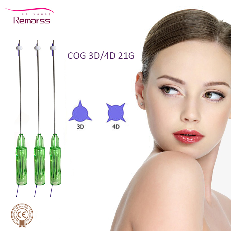 Wholesale face lifting barbed 4D 6D Cog 19G21G 100mm hilos tensores pdo thread lift korea with blunt type-image-762798081