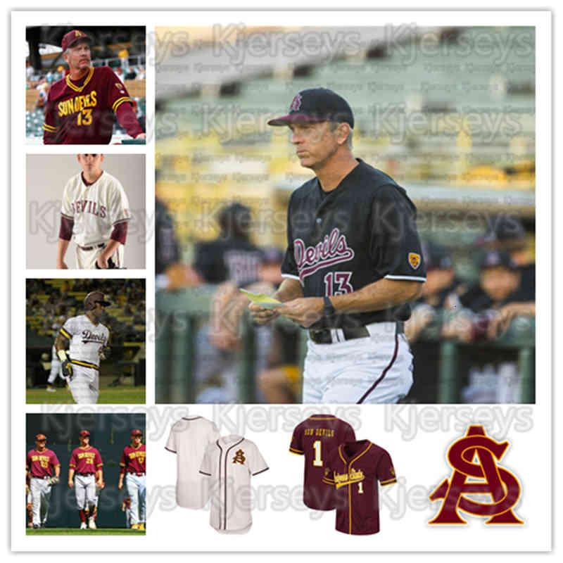 

Custom Arizona State Sun Devils baseball Jersey Austin Barnes Ian Kinsler Dustin Pedroia Andre Ethier Barry Bonds Reggie Jackson ASU Jersey, Cream