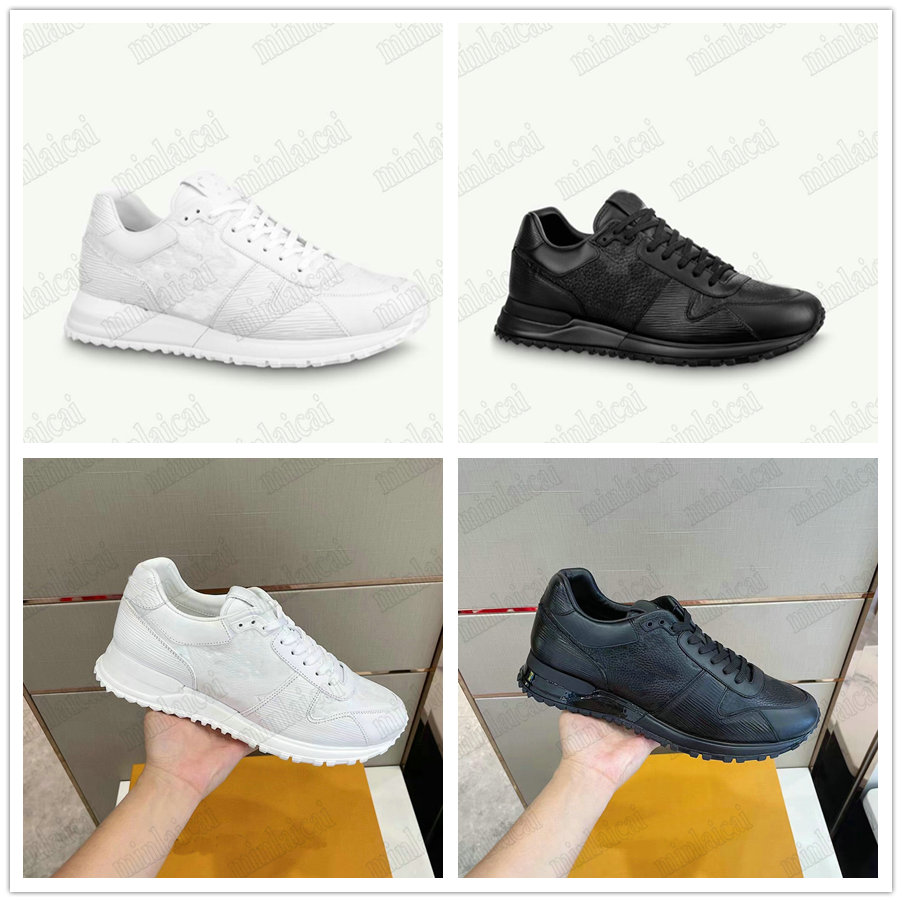 Run Away Mens Designer Shoe 1A9ZKQ Black Monograms Embossed grained Epi Leather Luxurys Sneakers Trainer Runner monochrome Casual Shoes Rubber Outso
